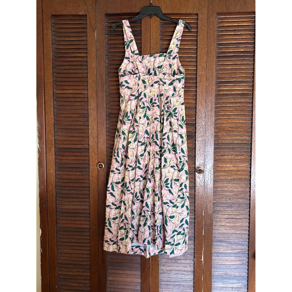 AGUA BY AGUA BENDITA Hortensia Midi Floral Dress Gardenias Rosa 9648 Size: M - Picture 2 of 9